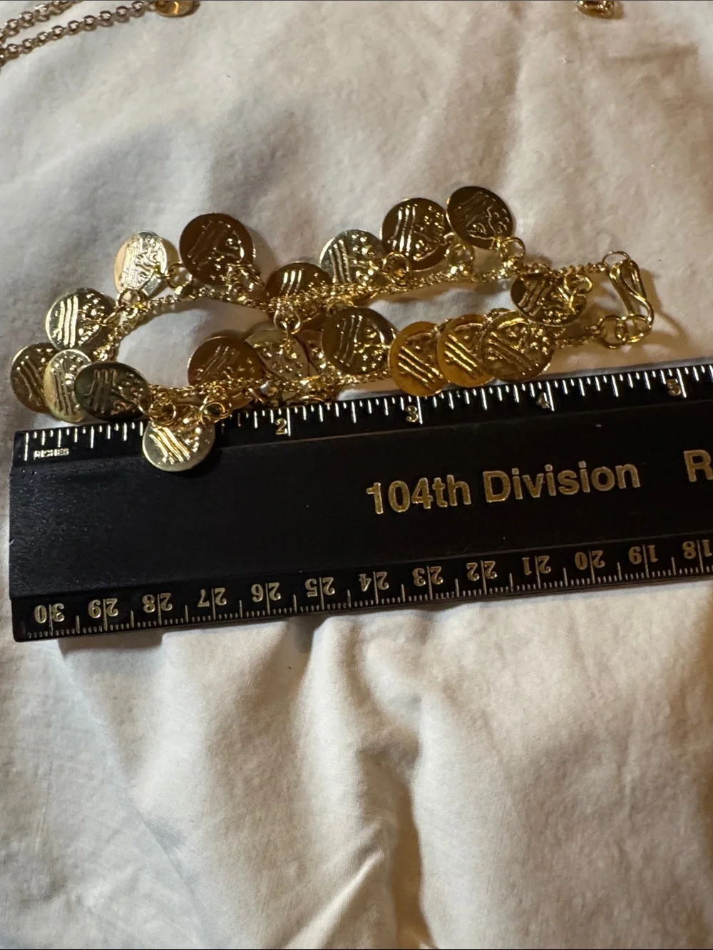 Gold Faux Coins Charm Bracelet/Anklet - Women's Fashion Jewelry